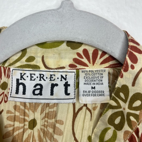 Keren Hart Button Front Floral Embroidered Top – Size M - Picture 2 of 7